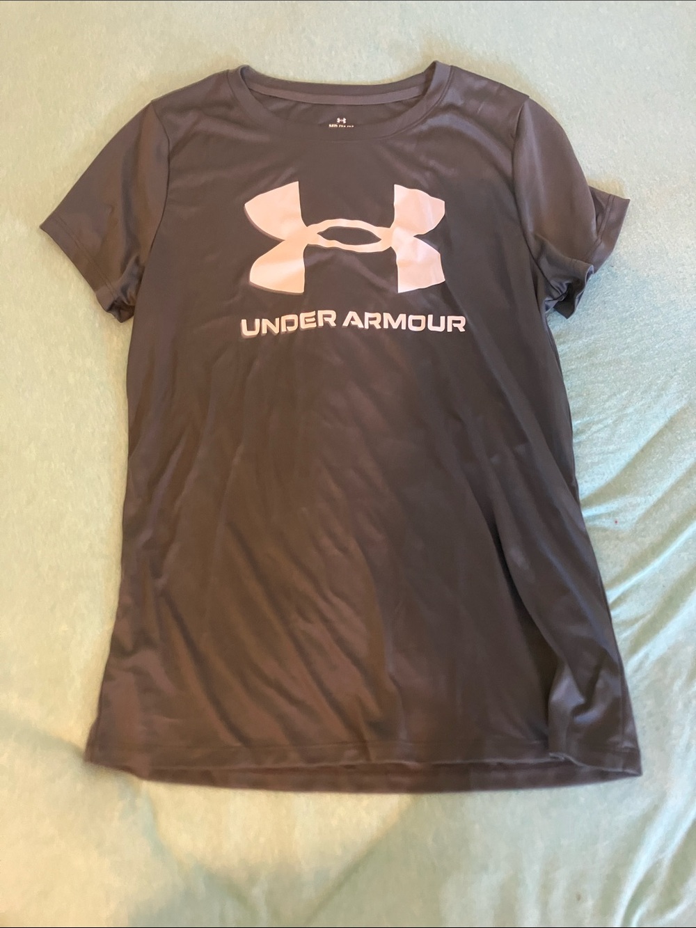 Under Armour Gray Tee with White Logo